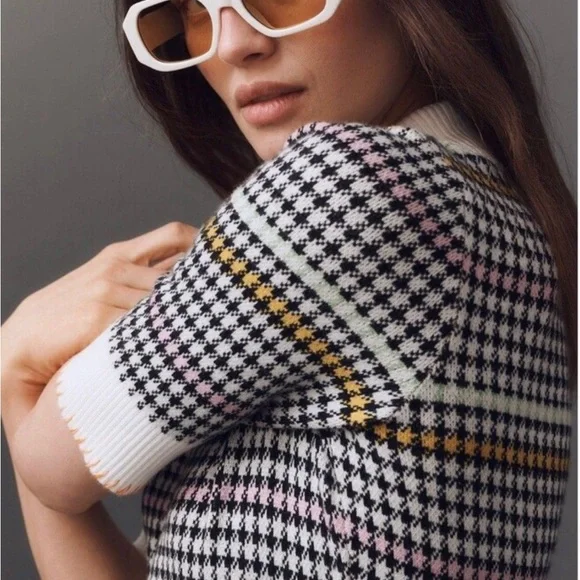 Anthropologie Maeve Mini Dress Women Buttondown Sweater Shift Preppy XS - Picture 3 of 5